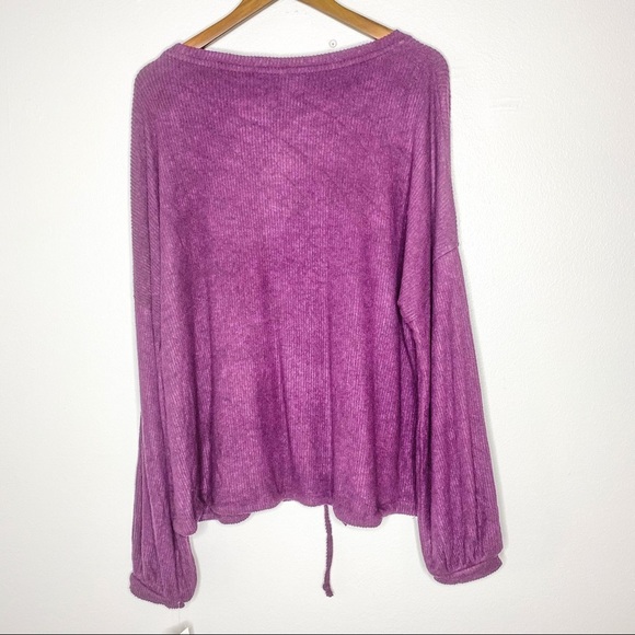 Ady P Ribbed Drawtring Hem Sweater - Picture 5 of 9